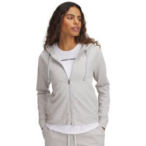 Under Armour Womens/Ladies Rival Terry Long-Sleeved Full Zip Hoodie / Gray
